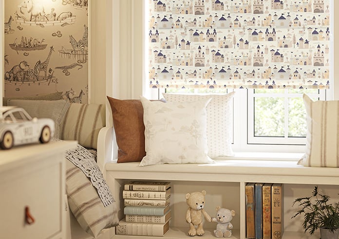 Magic Castle, Stone - Motorised Roman Blind - Image 5